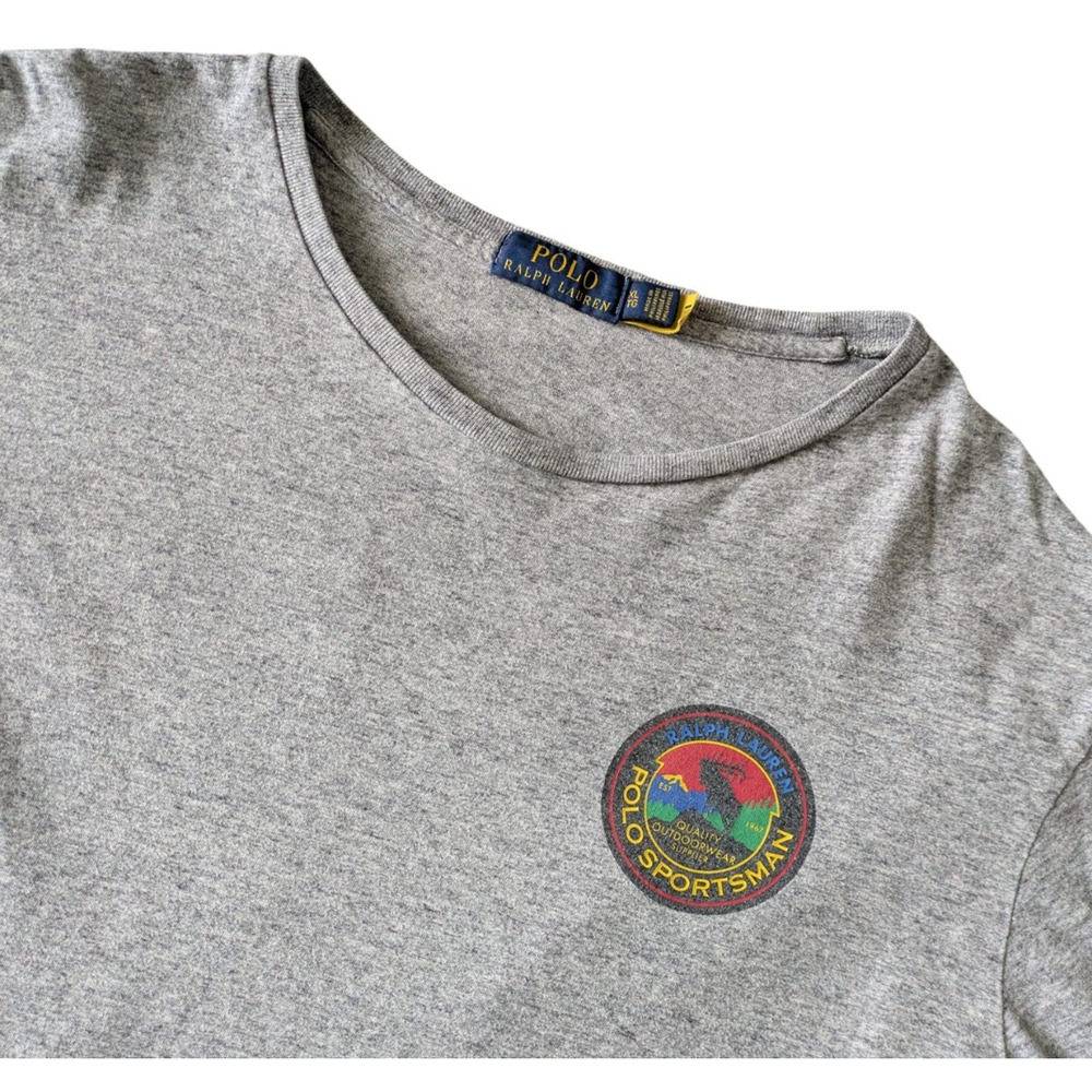 Polo Ralph Lauren Gray Sportsman Long Sleeve T Shirt Size XL Terrain Outdoor - Picture 4 of 7
